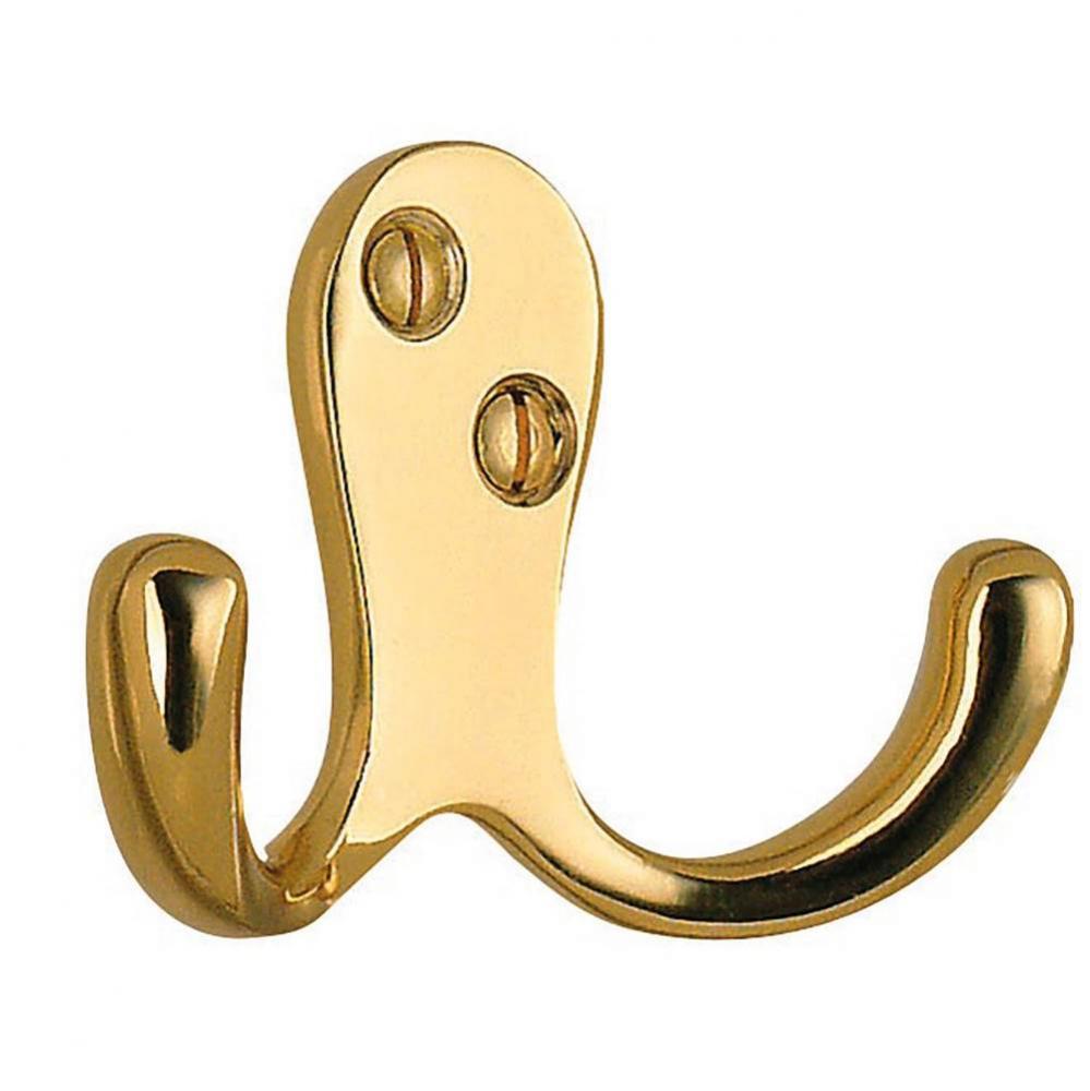 Double Coat Hook 1 3/4'', Pb