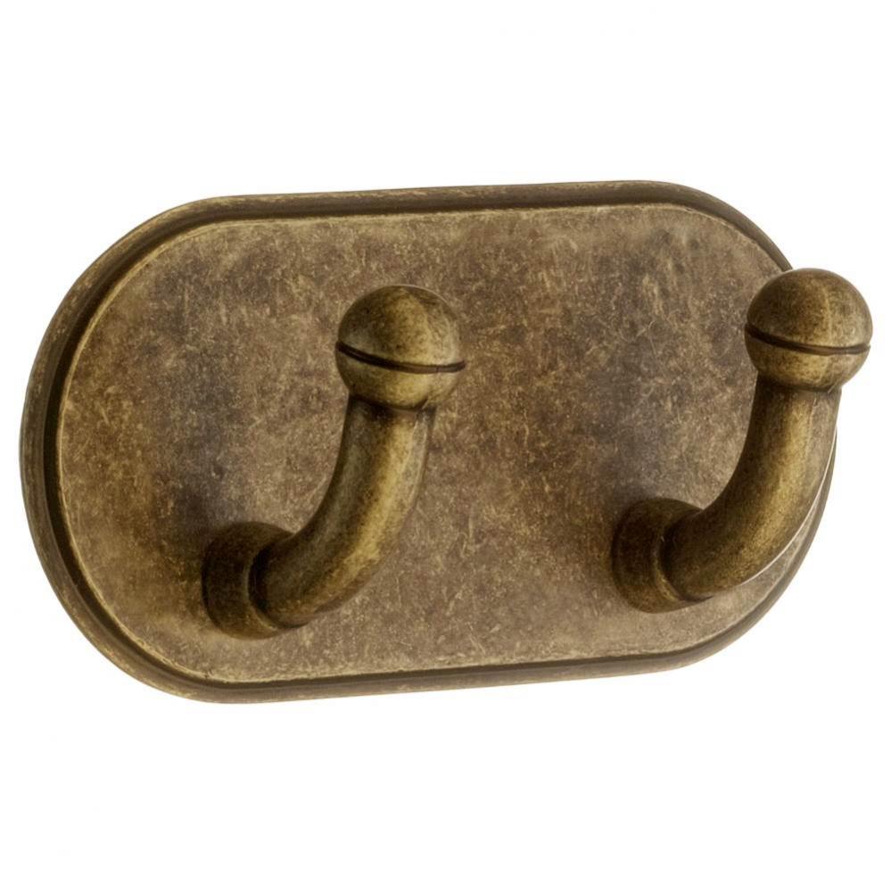 Self-Adhesive Double Hook Antique Finish