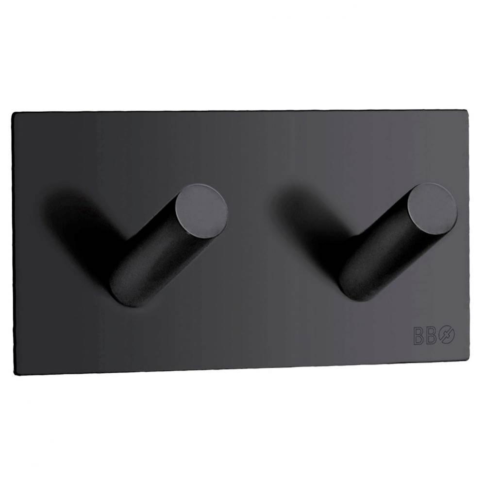 Self-Adhesive Hook Black Stainless Steel