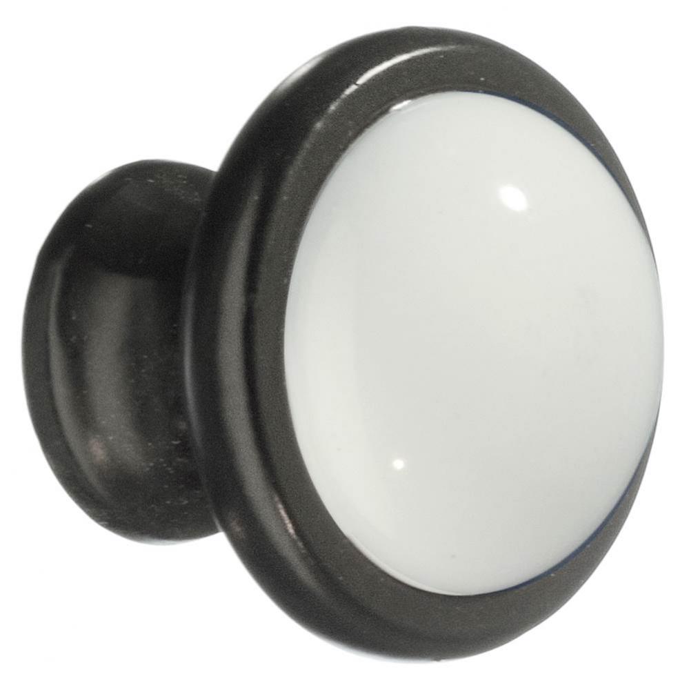 KNOB BLACK WITH WHITE CERAMIC 1