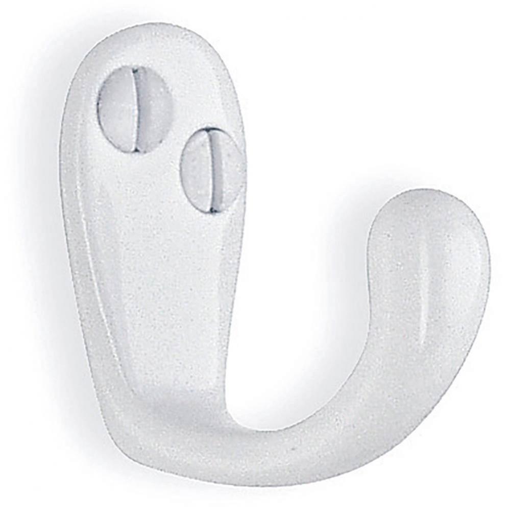 Single Coat Hook 1 1/2'' White