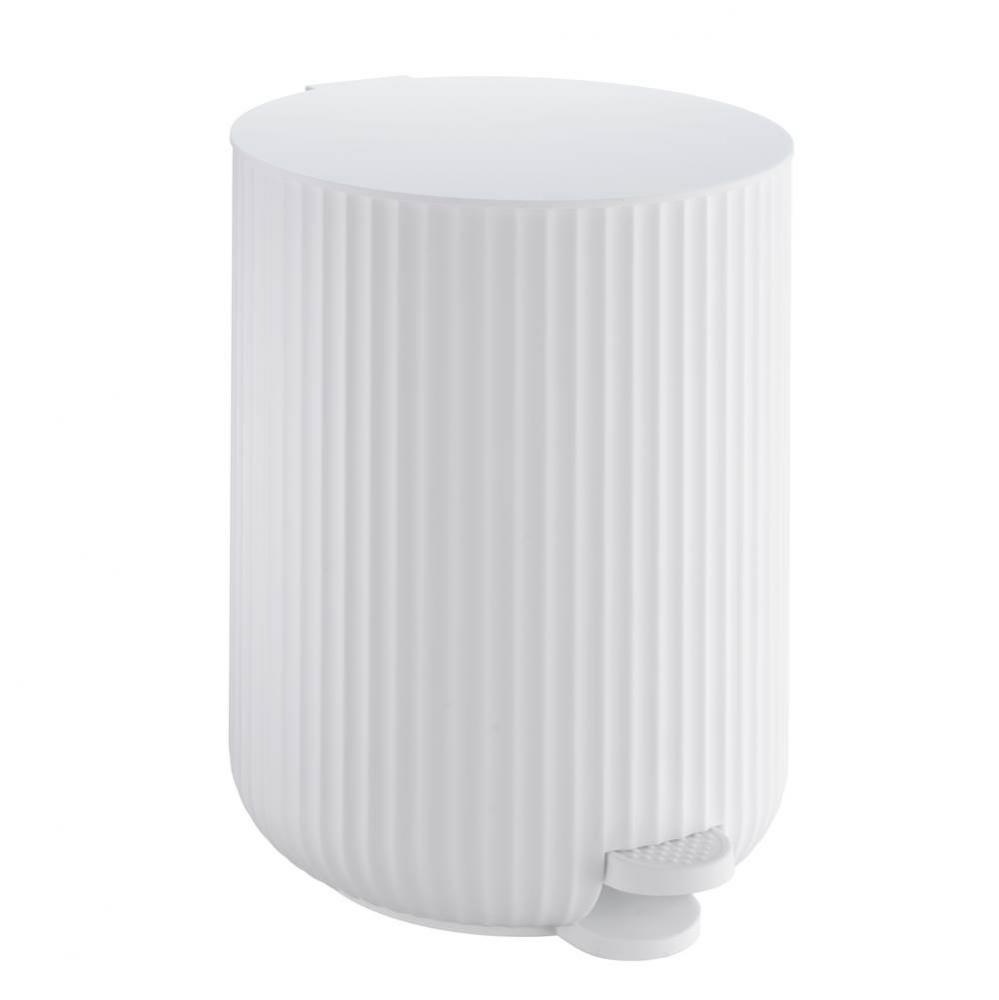 Pedal Bin, 1 Gal Soft Close- White Polyresin