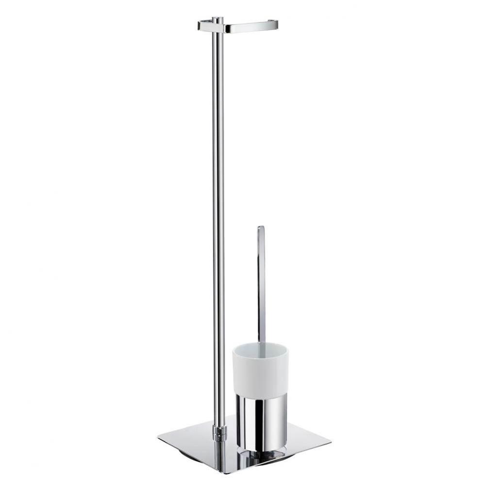 OUTLINE Toilet Roll Holder Free Standing / Toilet Brush incl. Container