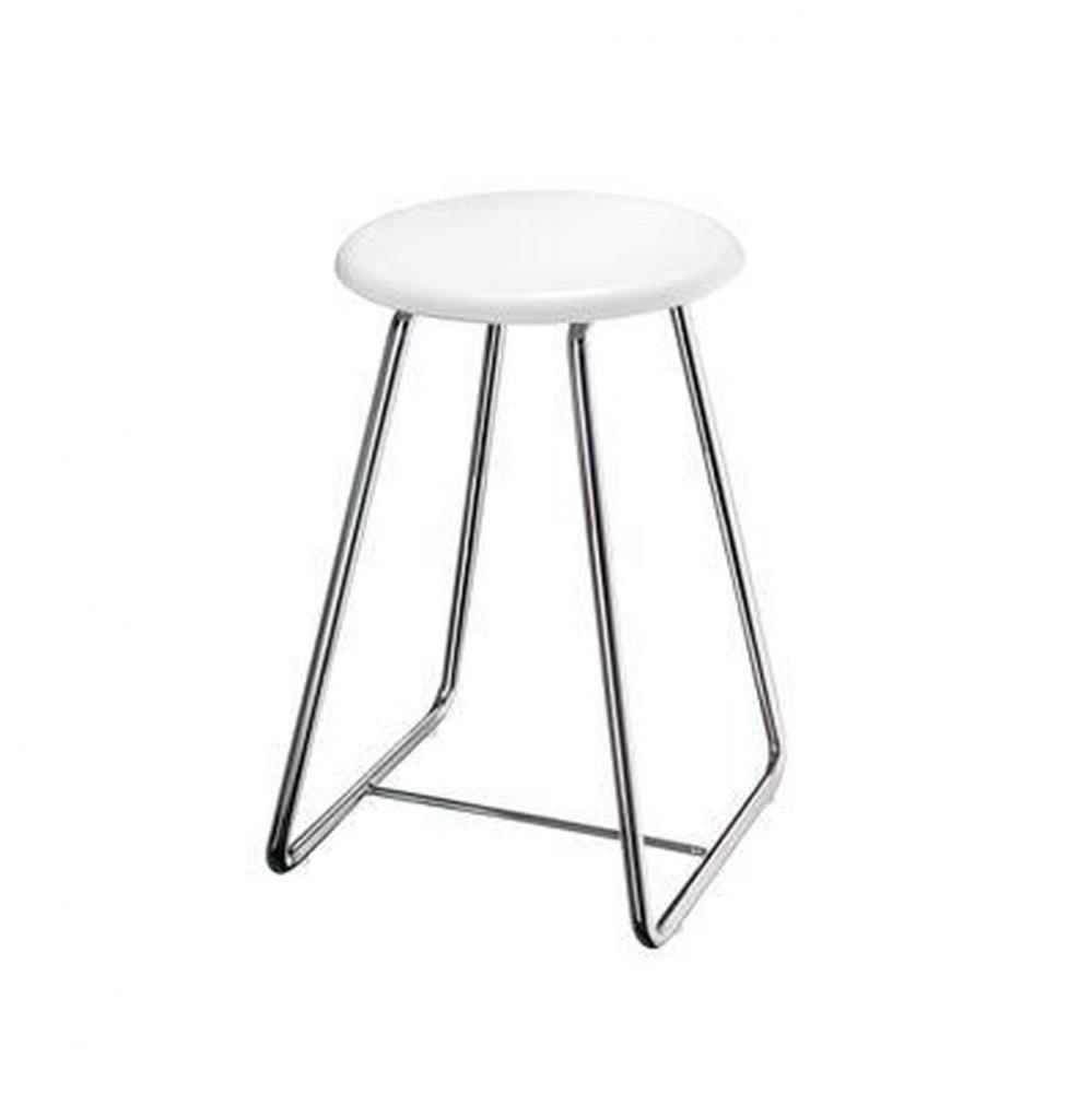 Outline Bathroom Stool Steel Height 22 1/2'' White