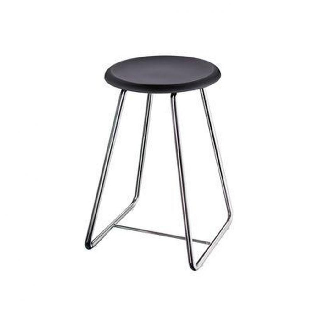 Outline Bathroom Stool Steel Height 22 1/2'' Black