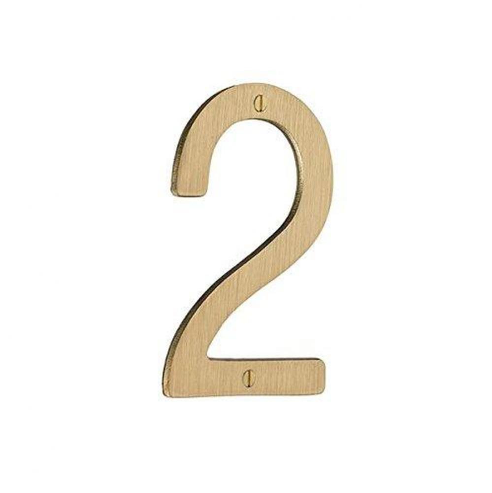 House Number 1 Brushed Brass