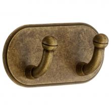 Smedbo BA1121 - Self-Adhesive Double Hook Antique Finish