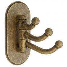 Smedbo BA1123 - TRIPLE HOOK SELFADHESIVE ANTIQUE BRASS