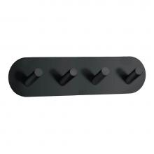 Smedbo BB1094 - Quad Hook Blk Self Adhesive