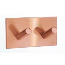 Smedbo BC1093S - DOUBLE HOOK SELFADHESIVE BRUSHED COPPER