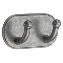 Smedbo BG1121 - DOUBLE HOOK SELFADHESIVE PEWTER FINISH