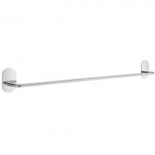 Smedbo BK1026 - Self adhesive 22.5'' towel bar polished stainless steel - oval plate