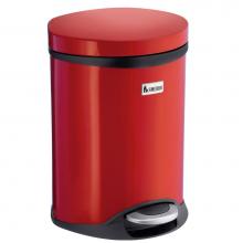 Smedbo FK664 - Step Trash Bin - Stainless Steel/Red - 1 1/2