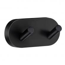 Smedbo HB356 - Home Double Towel Hook Black