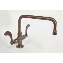 Sonoma Forge WN-SQ-FX-RC - Wingnut Deck Mount Faucet With Fixed Square Spout 9-1/2'' Center To Aerator 6'&apos