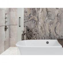 Sonoma Forge WB-RTF-WM-WF-HS-SN - Waterbridge Wall Mount Tub Filler With Waterfall Spout And Handshower 8'' Spread, Center