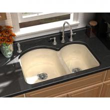 Song S-8240-5U-70 - TEMPO?, 33''x22'' Undercounter, 2 Bowl Sink, 5 Faucet Holes, Color