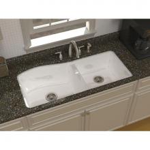 Song S-8640-5U-70 - ALLEGRO?, 43''x22'' Undercounter, 2 Bowl Sink, 5 Faucet Holes, Color