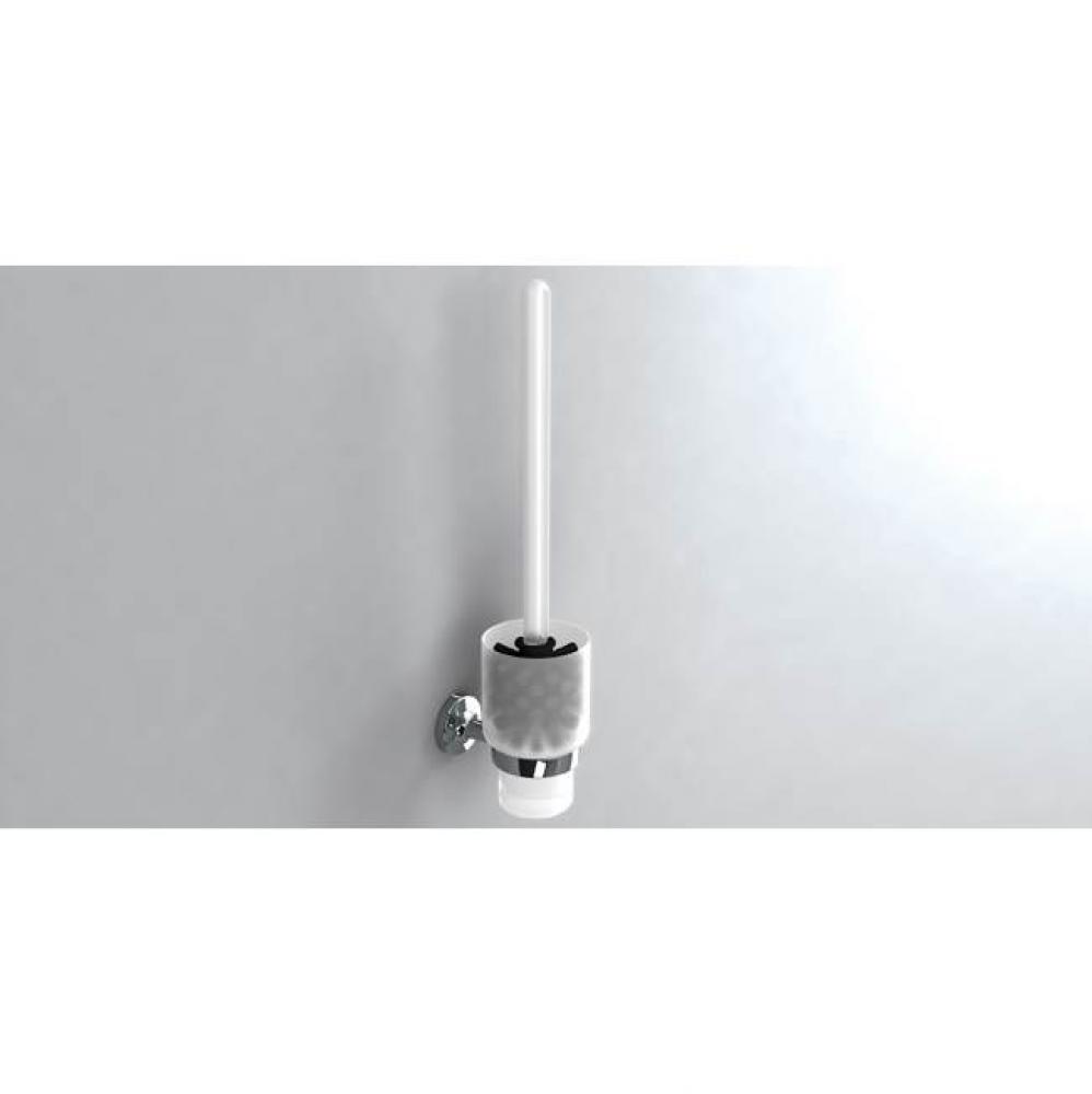 E-Plus Wc Brush Set Wallmount Glass-Chrome