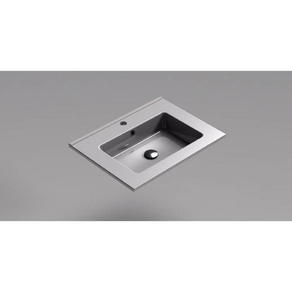 SONIA -SX7 CERAMIC BASIN 600 MM (24'') 1Ø WHITE CERAMIC