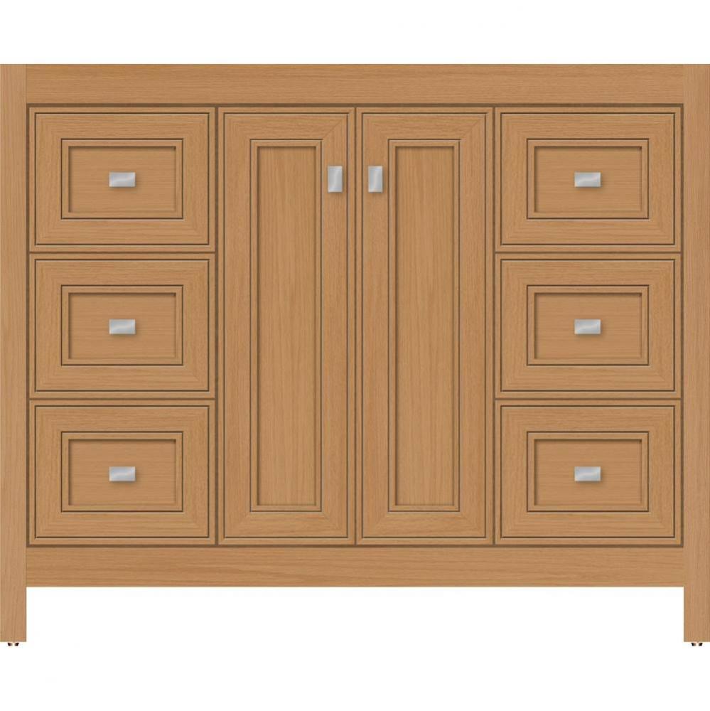 42 X 21 X 34.5 Alki View Vanity Deco Miter Nat Oak Sb