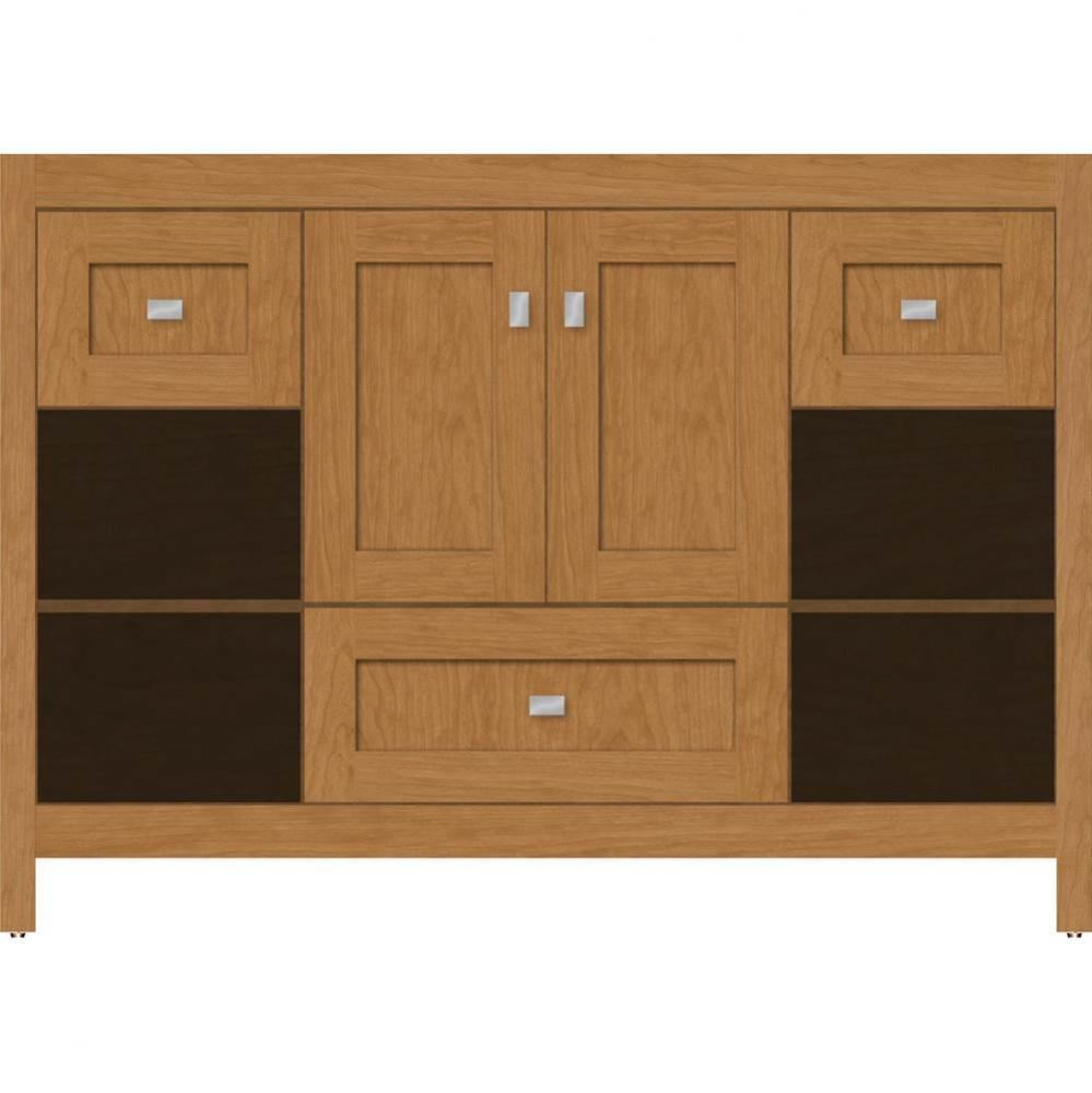 48 X 18.5 X 34.5 Alki Cafe Vanity Shaker Nat Cherry Sb