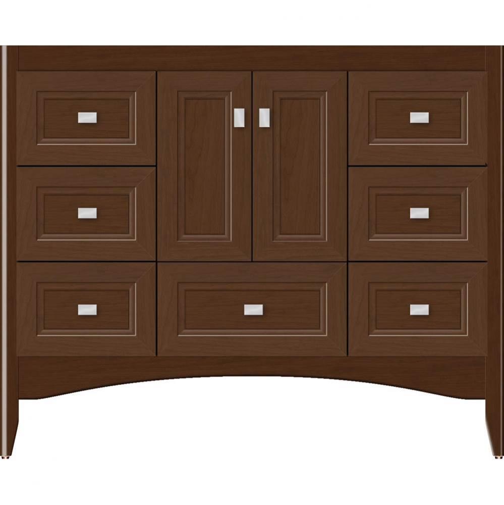 42 X 21 X 34.5 Wallingford Vanity Ogee Miter Pecan Cherry Sb