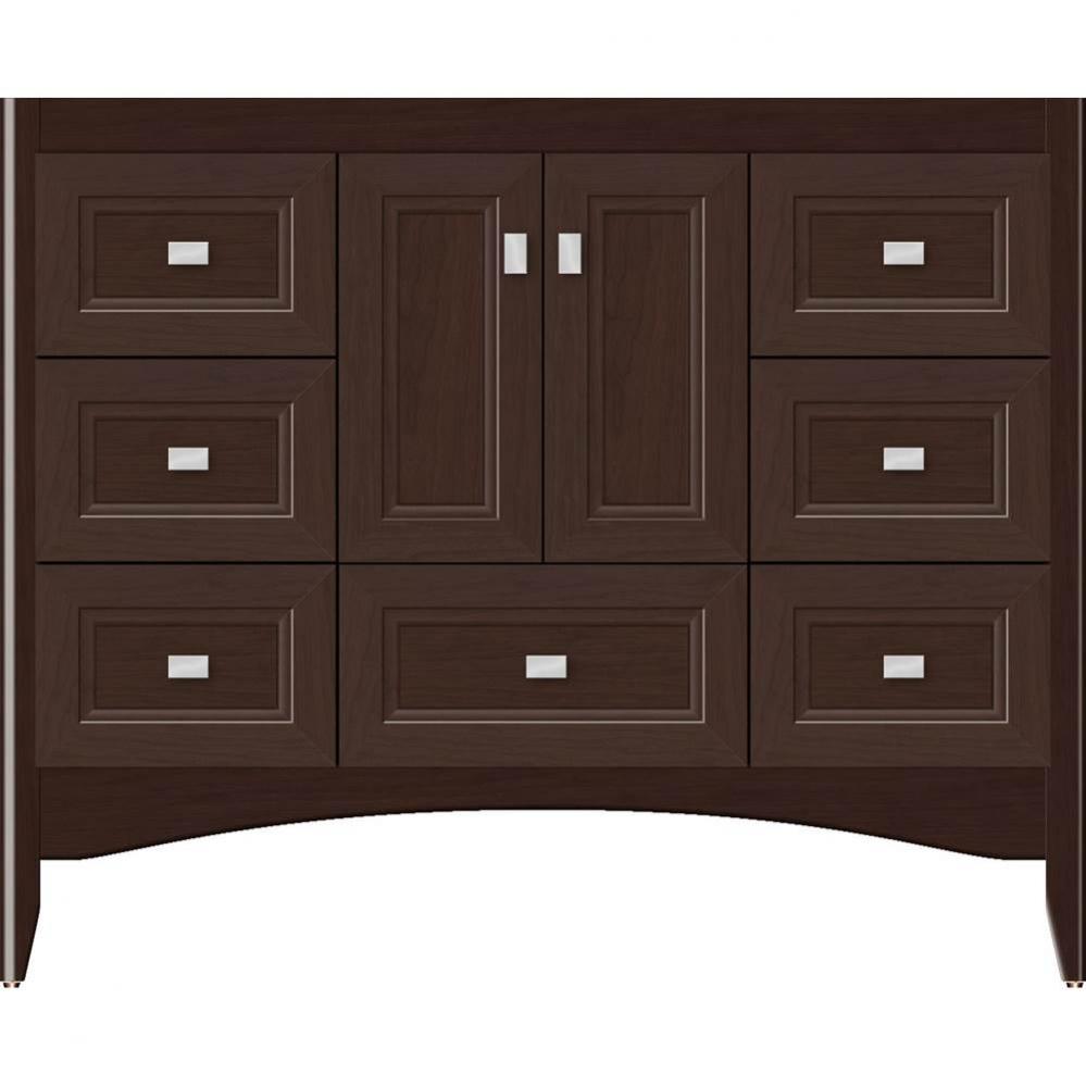 42 X 21 X 34.5 Wallingford Vanity Ogee Miter Choc Cherry Sb