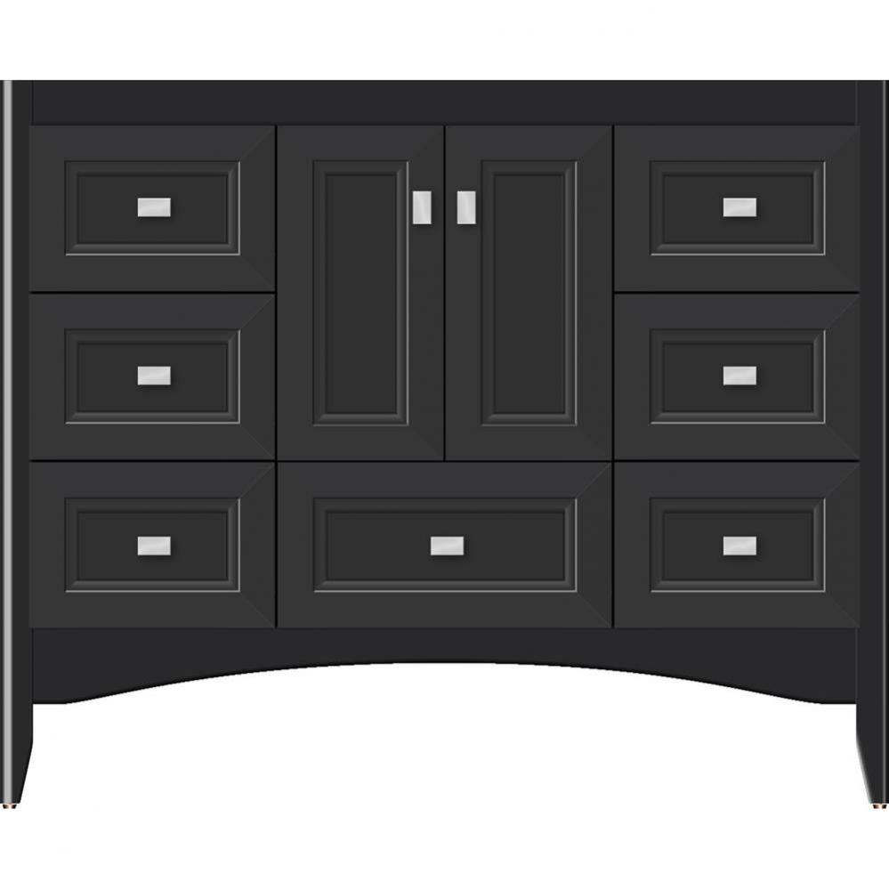 42 X 18 X 34.5 Wallingford Vanity Ogee Miter Sat Black Sb