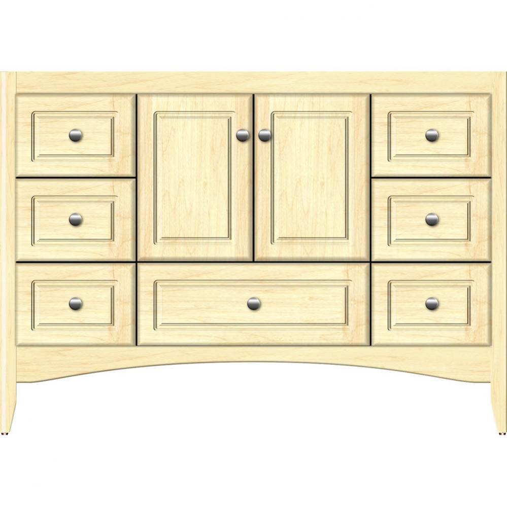 48 X 18 X 34.5 Wallingford Town Vanity Ultra Nat Maple 6 Drw