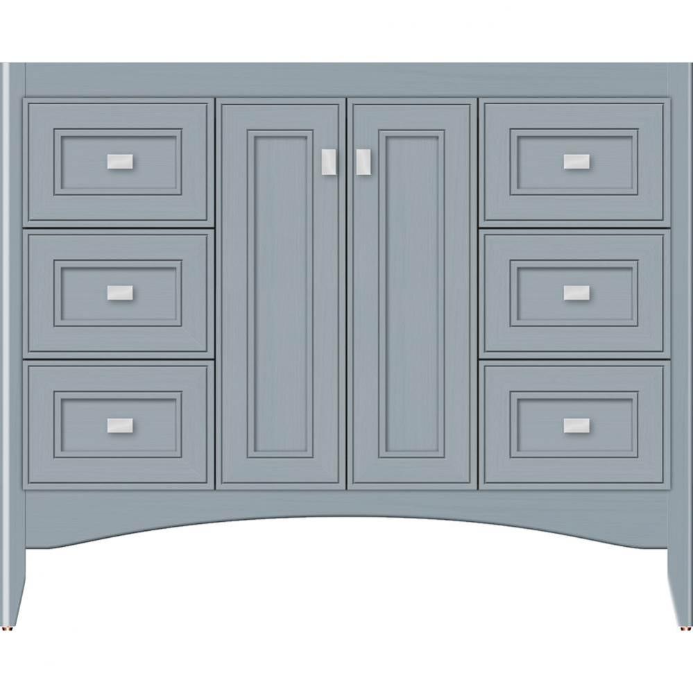 42 X 18 X 34.5 Wallingford View Vanity Deco Miter Silver Oak Sb