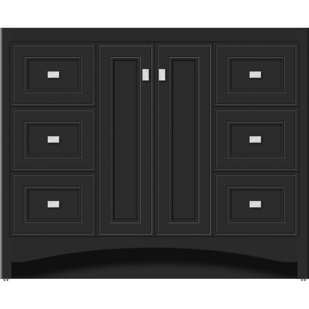 42 X 21 X 34.5 Ravenna View Vanity Deco Miter Sat Black Sb