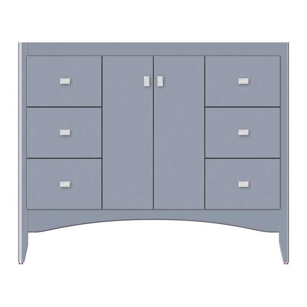 42 X 18 X 34.5 Wallingford View Vanity Tiered Miter Sat Silver Sb