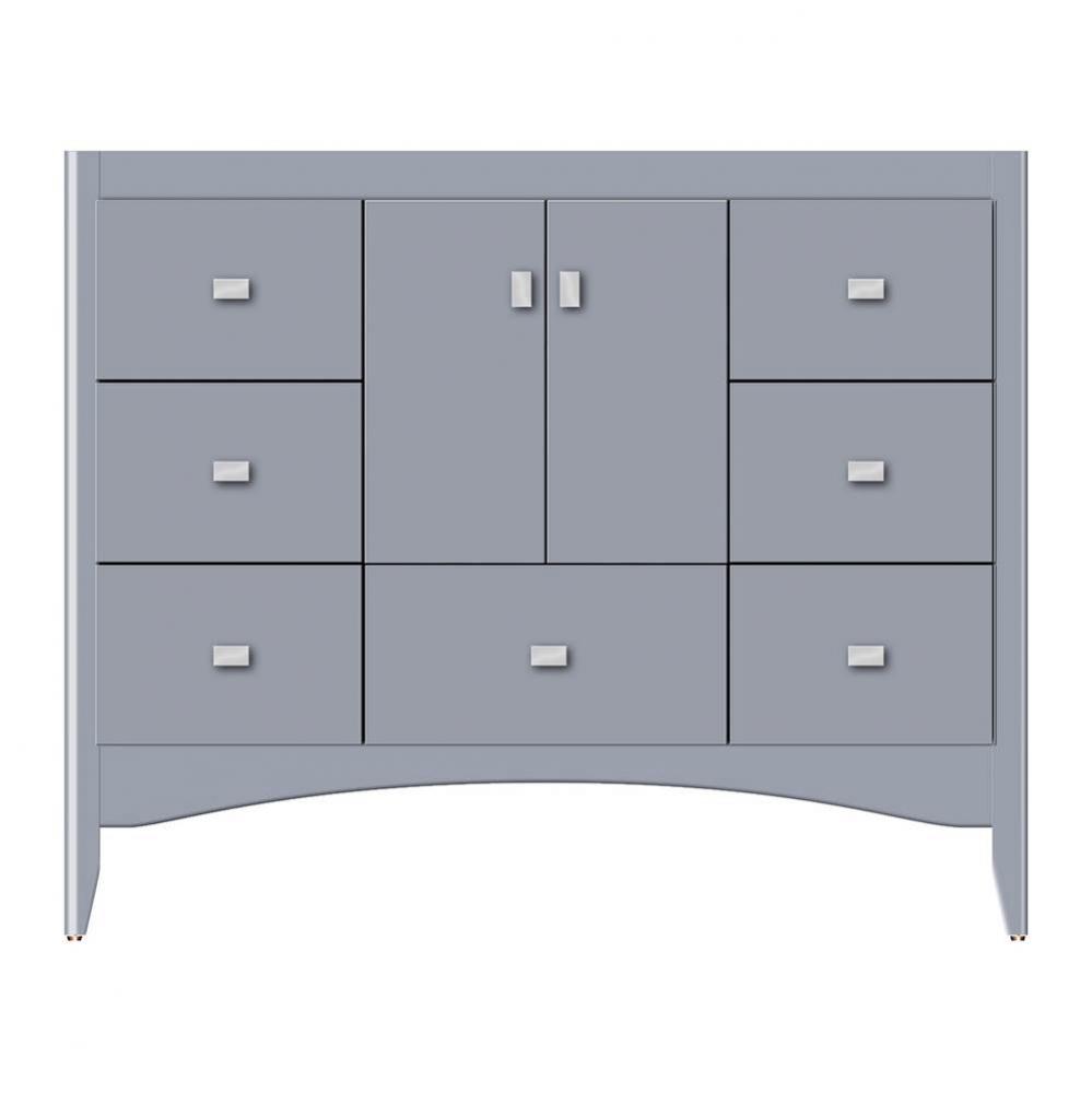 42 X 18 X 34.5 Wallingford Vanity Tiered Miter Sat Silver Sb