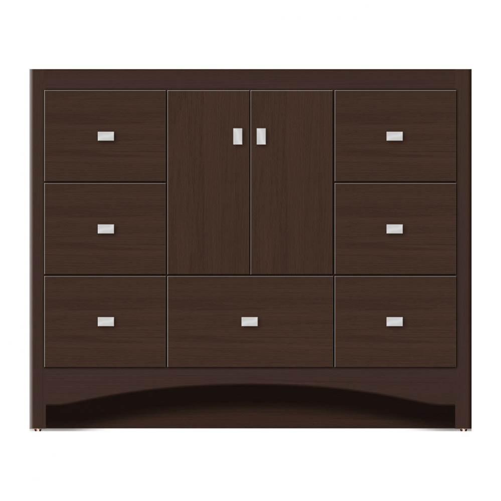 42 X 21 X 34.5 Ravenna Vanity Tiered Miter Choc Oak Sb