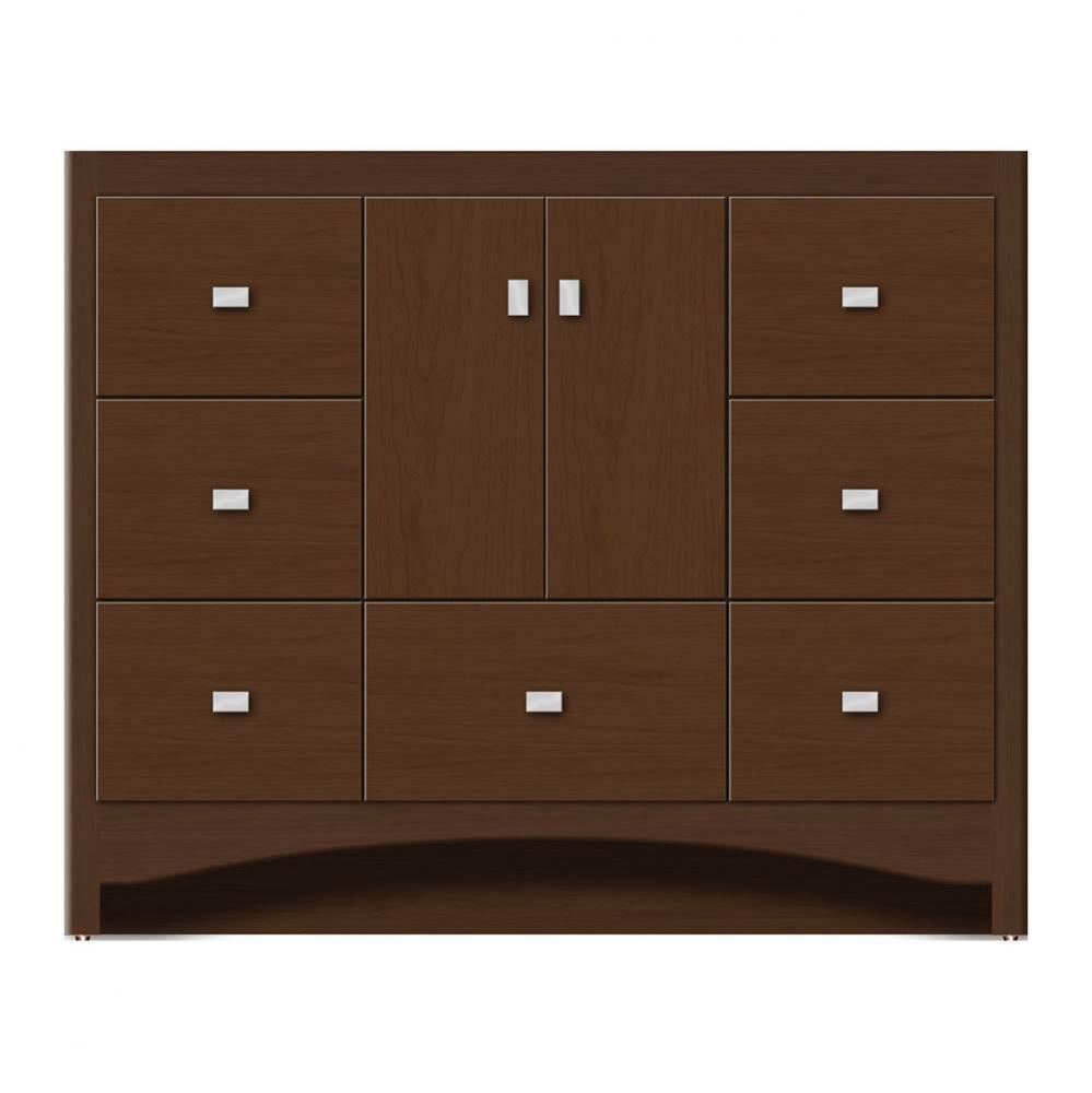 42 X 18 X 34.5 Ravenna Vanity Tiered Miter Pecan Cherry Sb