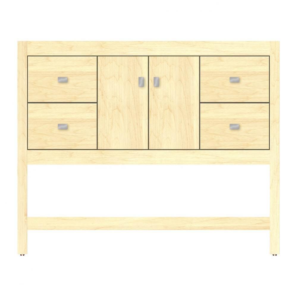 42 X 18.5 X 34.5 Alki Spa Vanity Tiered Miter Nat Maple Sb