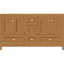 Strasser Woodenwork 50.009 - 60 X 18.5 X 34.5 Alki Essence Vanity Shaker Nat Cherry Db