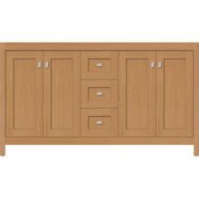 Strasser Woodenwork 52.895 - 60 X 18.5 X 34.5 Alki View Vanity Shaker Nat Oak Db