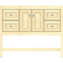 Strasser Woodenwork 54.403 - 42 X 18.5 X 34.5 Alki Spa Vanity Deco Miter Nat Maple Sb