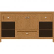 Strasser Woodenwork 50.439 - 60 X 18.5 X 34.5 Alki Cafe Vanity Shaker Nat Cherry Sb