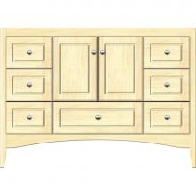 Strasser Woodenwork 35-913 - 48 X 18 X 34.5 Wallingford Town Vanity Ultra Nat Maple 6 Drw