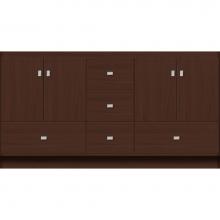 Strasser Woodenwork 16.748 - 60 X 18 X 32 Montlake Vanity Slab Choc Oak Db