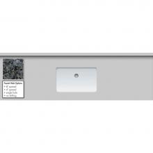 Strasser Woodenwork 65.393.8 - 61 X 19 X 1.25 Countertop Granite Blue Pearl Sm Rect White