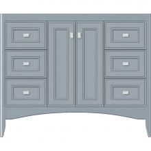 Strasser Woodenwork 32-995 - 42 X 18 X 34.5 Wallingford View Vanity Deco Miter Silver Oak Sb