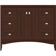 Strasser Woodenwork 33-551 - 42 X 18 X 34.5 Wallingford View Vanity Deco Miter Choc Oak Sb