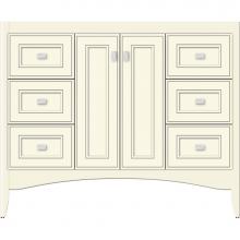 Strasser Woodenwork 32-875 - 42 X 18 X 34.5 Wallingford View Vanity Deco Miter Sat Biscuit Sb