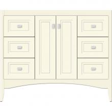 Strasser Woodenwork 32-581 - 42 X 18 X 34.5 Wallingford View Vanity Ogee Miter Sat Biscuit Sb