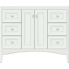 Strasser Woodenwork 34-039 - 42 X 18 X 34.5 Wallingford View Vanity Ogee Miter Powder Grey Sb