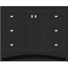 Strasser Woodenwork 42-276 - 42 X 21 X 34.5 Ravenna View Vanity Deco Miter Sat Black Sb